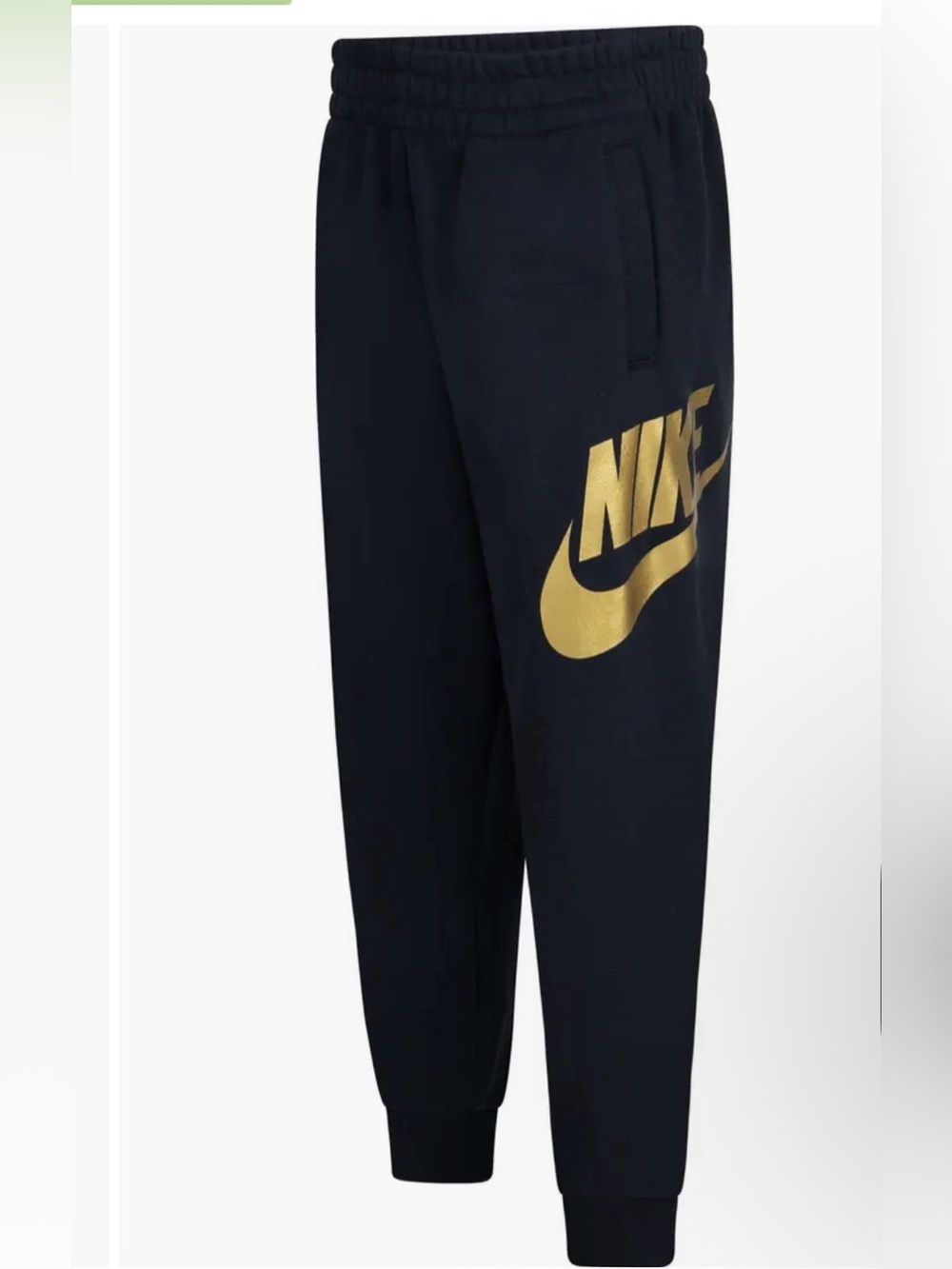 Kids' Sportswear Club Fleece Logo Joggers black and gold